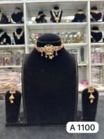 Real Look Golden Rubi Meena Kari Choker Set – Royal Beauty for Every Occasion - Image 2