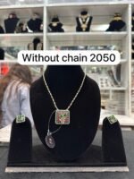 Elegant Diamond Look Pendant Set Without Chain for a Timeless Style - Image 2