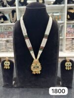 Real Look Golden Heritage Pendant Mala Set for a Royal Look - Image 2