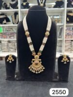 Real Look Golden Pendant Mala Set for a Graceful Look - Image 2