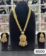 Elegant Real Gold Look Pendant Mala Set for Festive and Traditional Wear - Image 2