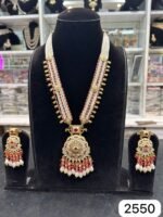 Royal Elegance Kundan Meenakari Pendant Mala Set - Image 2