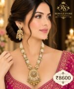 Real Gold Look Pendant Mala Set for a Royal Traditional Look - Image 2