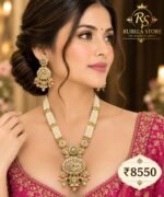 Real Gold Look Pendant Mala Set for a Royal Traditional Look - Image 2