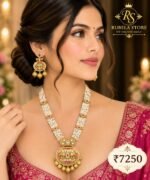 Real Gold Look Pendant Mala Set for a Royal Traditional Look - Image 2