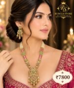 Real Gold Look Pendant Mala Set for a Royal Traditional Look - Image 2